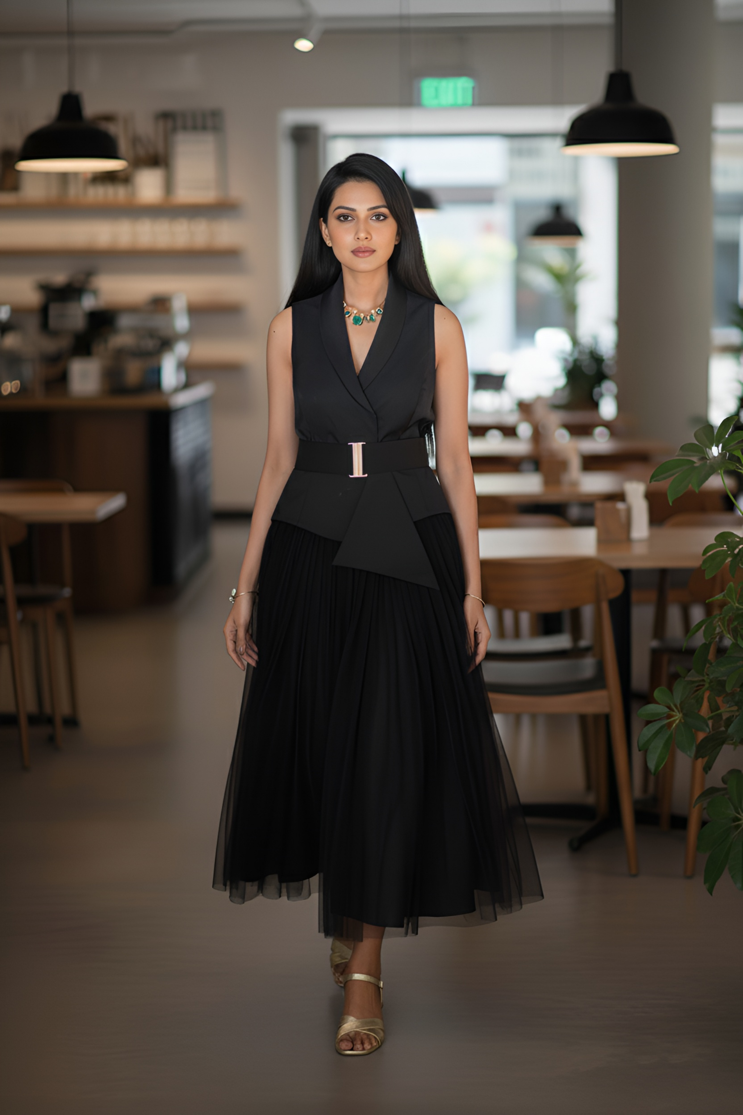 Black On Black Skirt Set - Bold & Classic
